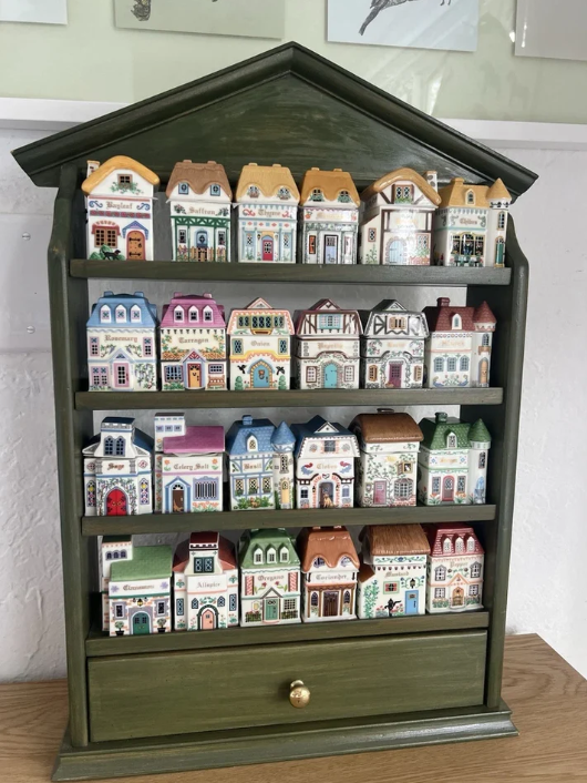 Lenox Spice Village Complete Set of 24 Spice Jars & Rack - Charming Collectible Houses 1989 Kitchen Decor